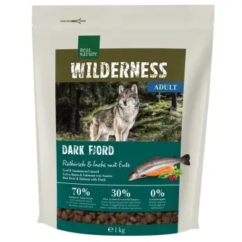 Real Nature Wilderness Trockenfutter, Adult, Dark Fjord Rothirsch, Lachs und Ente