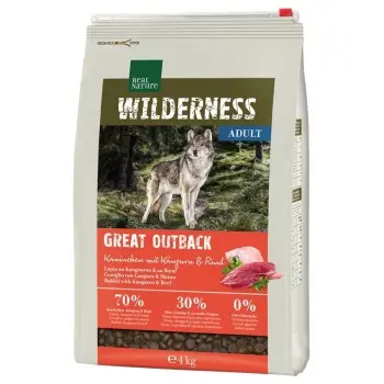 Real Nature Wilderness Trockenfutter, Adult, Great Outback Kaninchen, Känguru und Rind